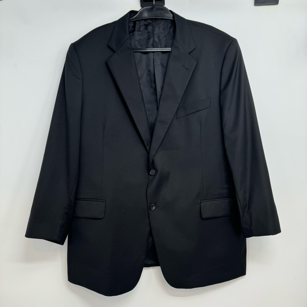 Joseph Abboud Mens Classic Black Blazer 46R Black Ing Loro Piana Sport Coat